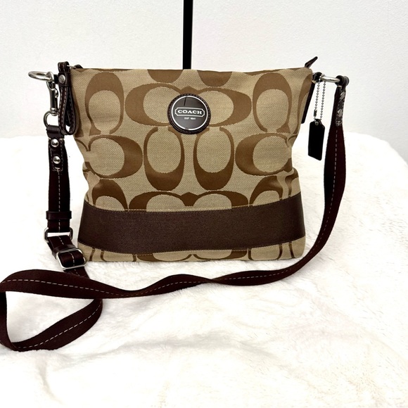 Coach Tan and Brown Crossbody Bag - Picture 7 of 8
